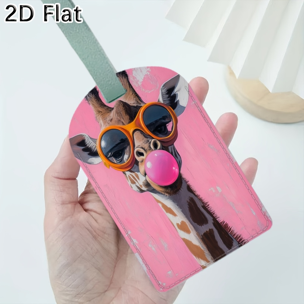 Travel Luggage Set - Schattige giraf bagagelabel reisbagage-identificatie met bril