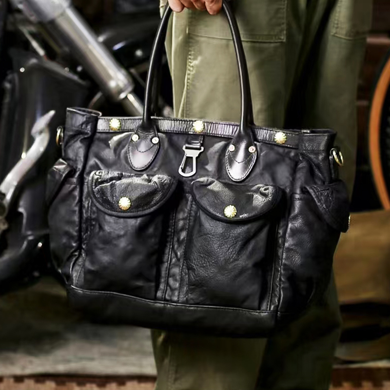 Leather Briefcase - Organisatoren ontwerpers handgemaakte echt lederen herenaktentassen