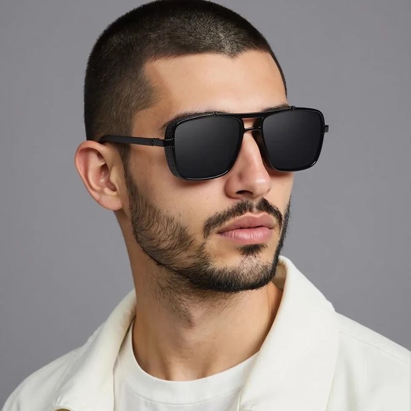 Luxe rechthoekige heren zonneb - Sunglasses Uv400 recensie en prijs
