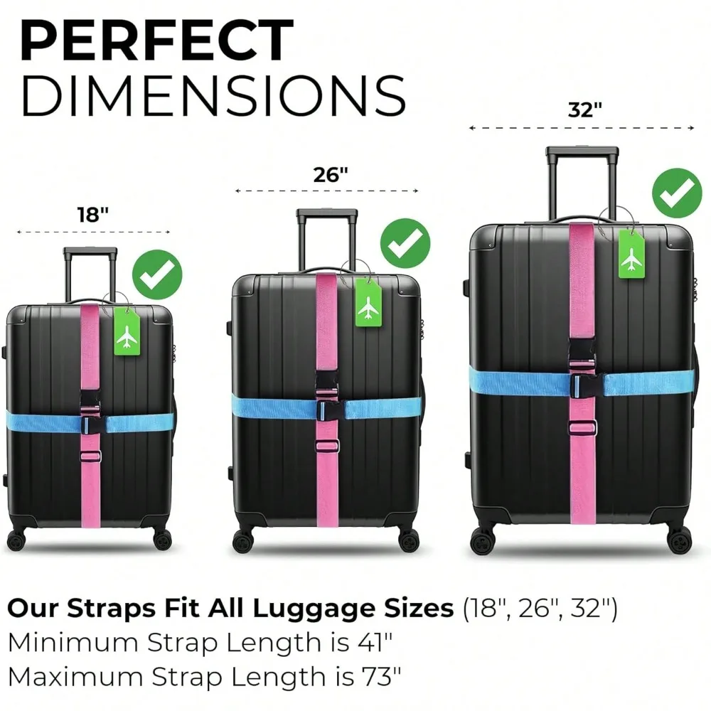 Bagageriemset met bagagelabel  - Travel Luggage Set recensie en prijs